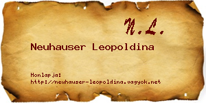 Neuhauser Leopoldina névjegykártya
